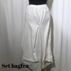 E-Design hr vandfalds nederdel rhvid