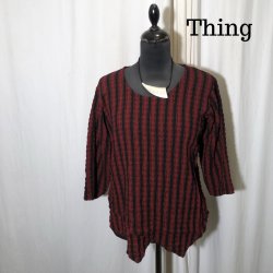 Thing design spidsbluse med 3/4 rme stribet Mahony rd