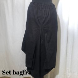 E-Design h�r vandfalds nederdel sort