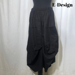 E-Design h�r vandfalds nederdel sort