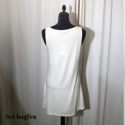 E-Design bambus top med l�ngde r�hvid