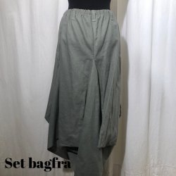 E-Design hr vandfalds nederdel khaki