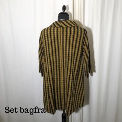 Thing design tunika med krave stribet honning gul