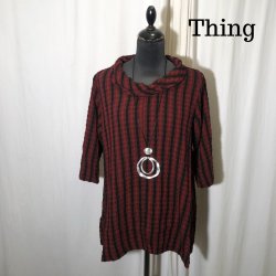 Thing design tunika med krave og 3/4 rme stribet Mahony Rd