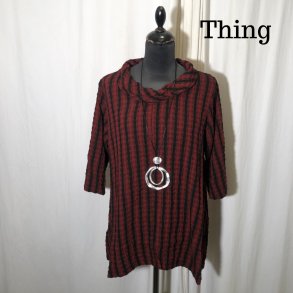 Thing design tunika med krave og 3/4 rme stribet Mahony Rd