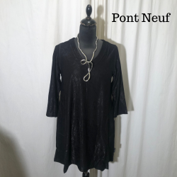 Pont Neuf Design tunika med lommer sort - Bluser - Stine & Ko | V-Shirts
