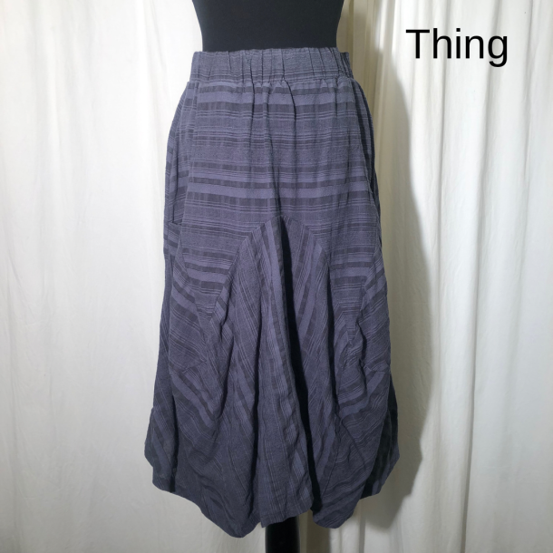 2023 Thing Design nederdel med lommer stribet indigo