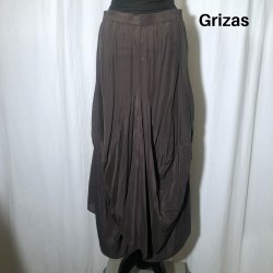 Grizas design nederdel silke og bambus brun