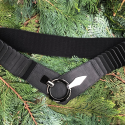 2025 Blte med rundt spnde og vifter elastisk mrkt spnde 