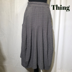 Thing design nederdel med lommer i jaquard vvning jord-gr