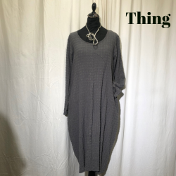 Thing design ballonkjole i jaquard vvning jord-gr