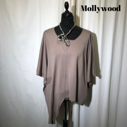 2025 Mollywood Design strik over-size Ddyrfarvet