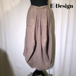 2025 E-Design vandfalds nederdel i crepet hr/bomuld Ddyr