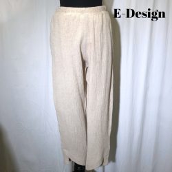 2025 E-design Klassisk buks med detalje i ben crepet hr/bomuld sand