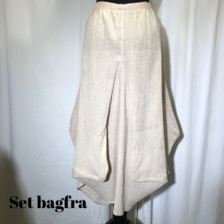 2025 E-Design vandfalds nederdel i crepet hr/bomuld sand