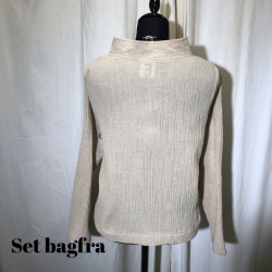 2025 E-Design Jakke med 2-vejs lynls creppet hr/bomuld Sand