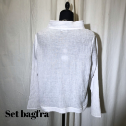 2025 E-Design jakke med 2-vejs lynls crepet hr/bomuld Hvid