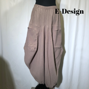 2025 E-Design lang vandfaldsbuks crepet hr/bomuld Ddyr