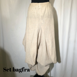 2025 E-Design lang Vandfaldsbuks crepet hr/bomuld Sand