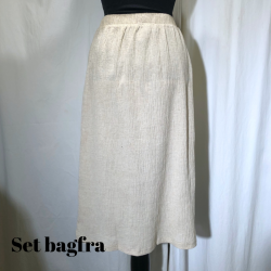 2025 E-Design nederdel med lynls i crepet hr/bomuld sand/sort