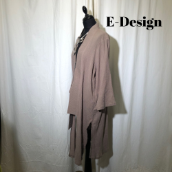 2025 E-Design asymetrisk frakke med kort lynls i crepet hr/bomuld Ddyr