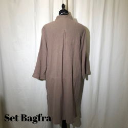 2025 E-Design asymetrisk frakke med kort lynls i crepet hr/bomuld Ddyr