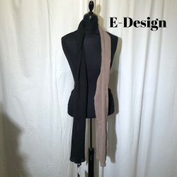 2025 E-Design 2-farvet trklde i crepet hr/bomuld ddyr/sort