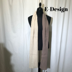 2025 E-Design 2-farvet trklde i crepet hr/bomuld sand/ddyr