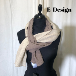 2025 E-Design 2-farvet trklde i crepet hr/bomuld sand/ddyr