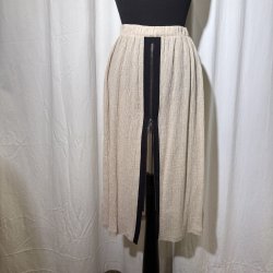 2025 E-Design nederdel med lynls i crepet hr/bomuld sand/sort