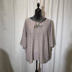 2025 Design strik bred one-size med 3/4 rme mrk sand