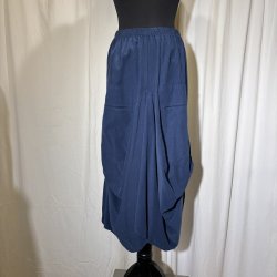 2025 Blue Berry vandfalds nederdel i babyfljl bl