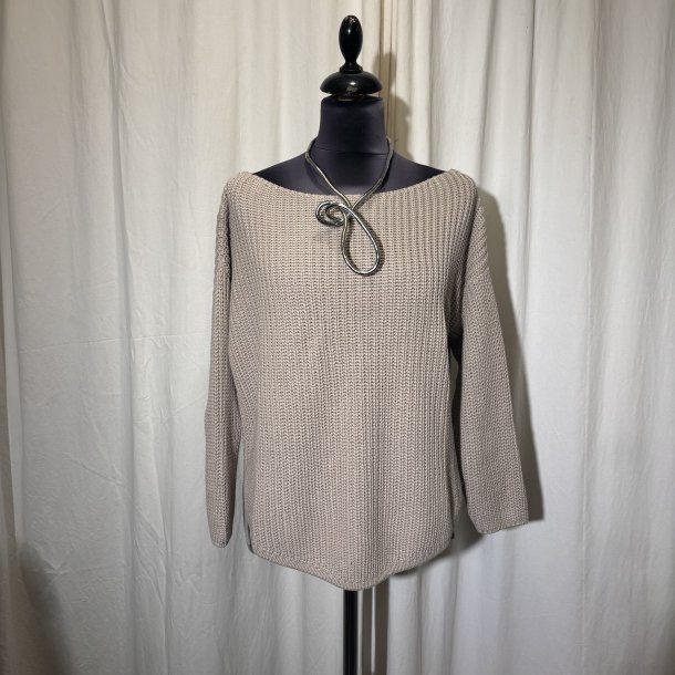 2025 Los Von Deshmer bomulds strik med langt rme sand