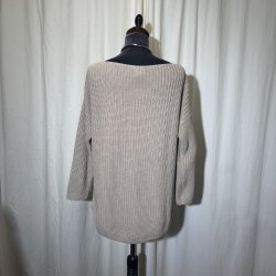 2025 Los Von Deshmer bomulds strik med langt rme sand