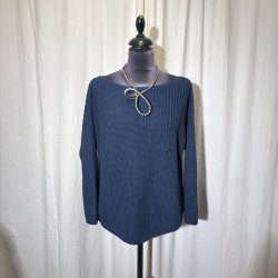 2025 Los Von Deshmer bomulds strik med langt rme bl