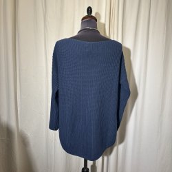 2025 Los Von Deshmer bomulds strik med langt rme bl