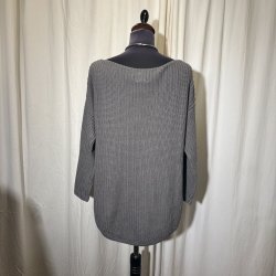 2025 Los Von Deshmer bomulds strik med langt rme gr