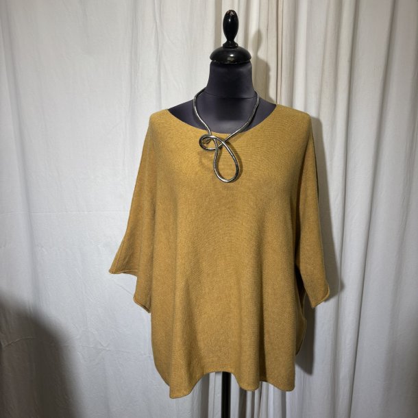 2025 Design strik bred one-size med 3/4 rme okker gul