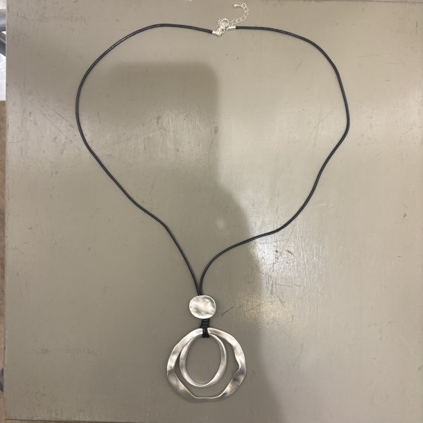 Design smykke lang ring i ring s�lvfarvet