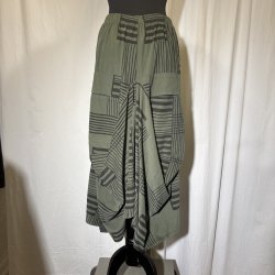 2025 Blue Berry vandfalds nederdel babyfljl army grafisk