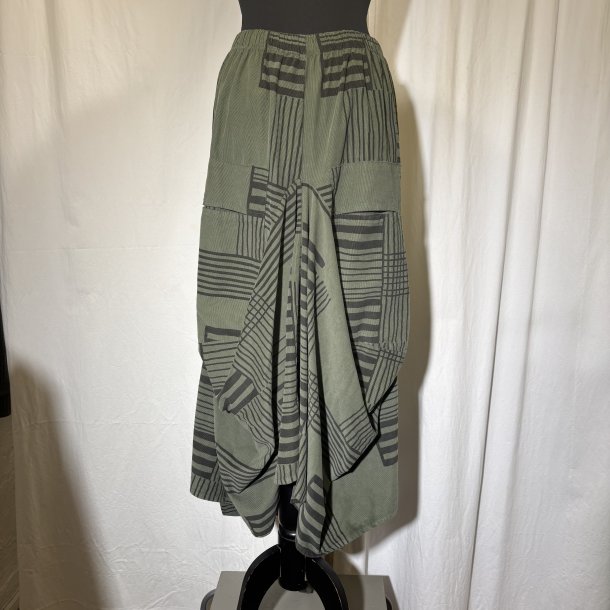 2025 Blue Berry vandfalds nederdel babyfljl army grafisk