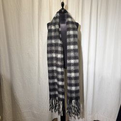 2025 T�rkl�de i Uld &amp; viscose gr�/sort/lys