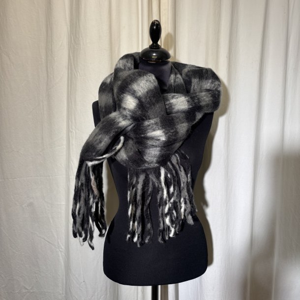 2025 T�rkl�de i Uld &amp; viscose gr�/sort/lys