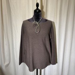 2025 Design strik klassisk med langt �rme d�dyr brun