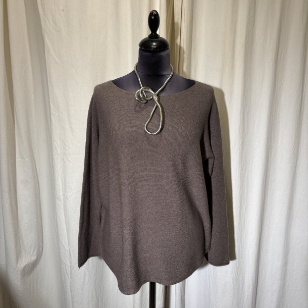 2025 Design strik klassisk med langt �rme d�dyr brun