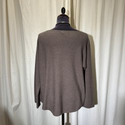 2025 Design strik klassisk med langt �rme d�dyr brun