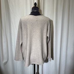 2025 Design strik klassisk med langt �rme Sand farvet