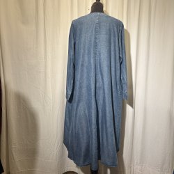 2026 Blue Berry design tencel jakke lang med flap krave i demin vask