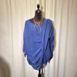 2026 Silke/Viscose design tunika over-size med dryp og indertop klar bl�