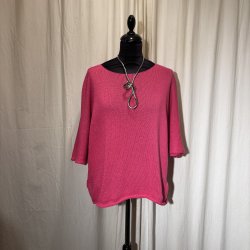 2026 Design sommer strik med 3/4 �rme pink